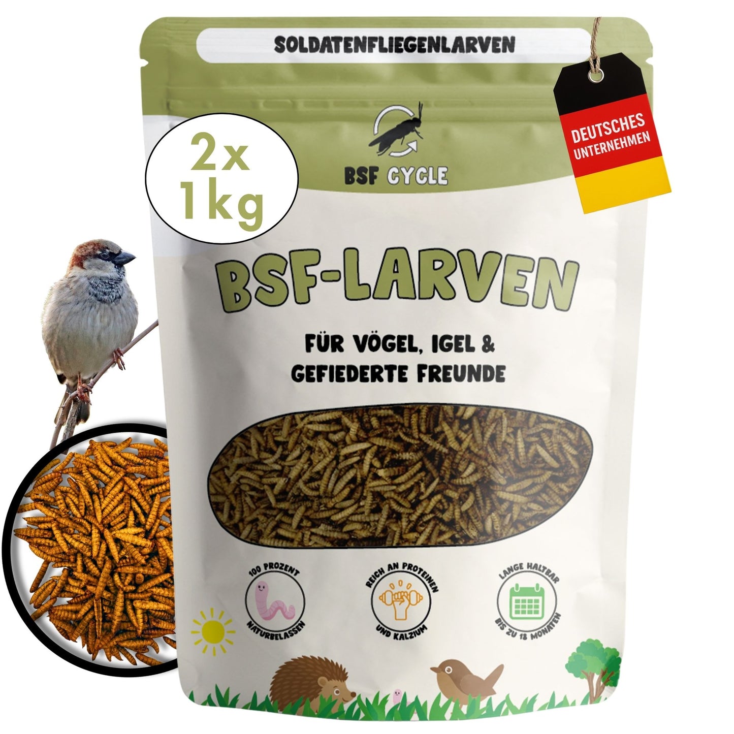 Soldatenfliegenlarven getrocknet